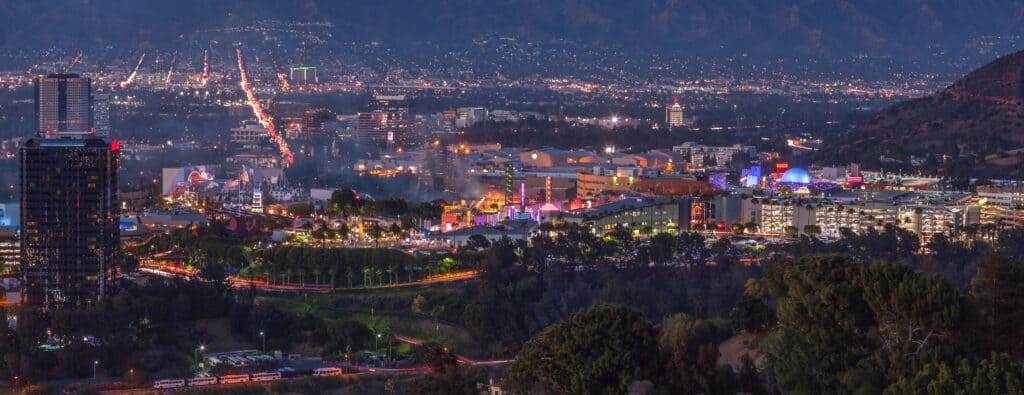 Panoramic View Of Studio City, San Fernando Valley, Los Angeles,